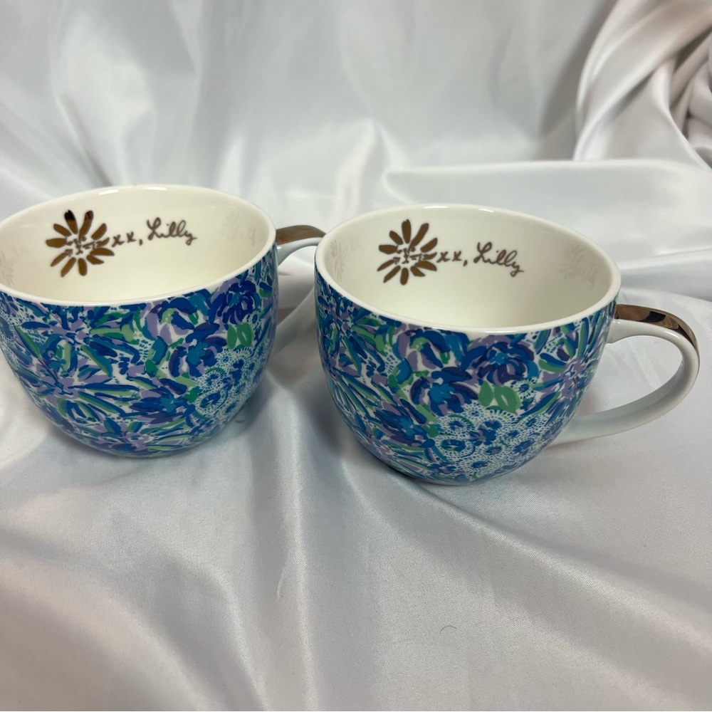 Lilly Pulitzer Blue Two Piece Ceramic Mug Set